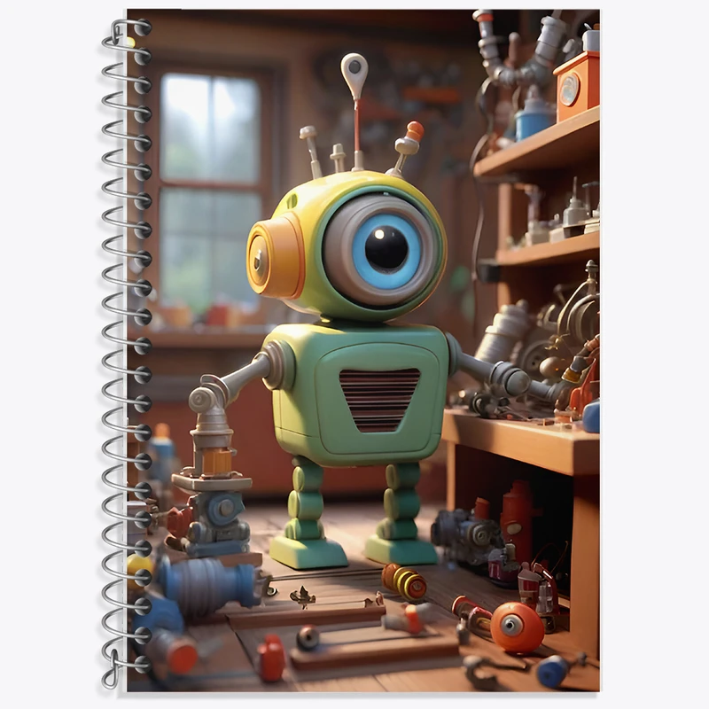 دفتر نت موسیقی 50 برگ خندالو طرح ربات بانمک کد F7795