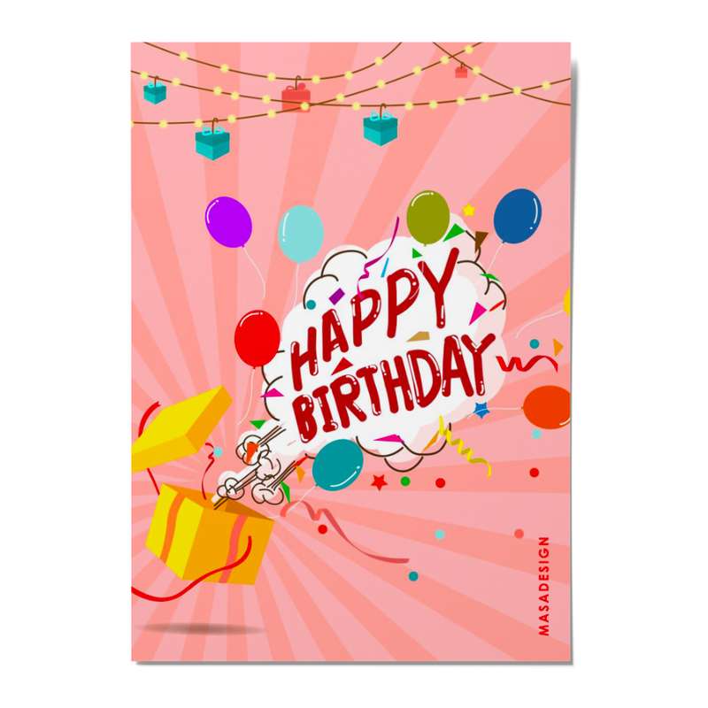 کارت پستال ماسا دیزاین مدل POSTSM0026 تولدت مبارک کارت پستال ماسا دیزاین مدل POSTSM0026 تولدت مبارک