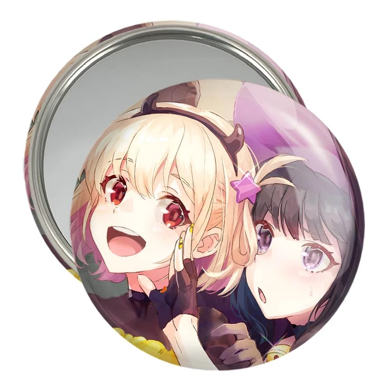 آینه جیبی خندالو مدل تاکینا و چیساتو انیمه Lycoris Recoil  کد 23046