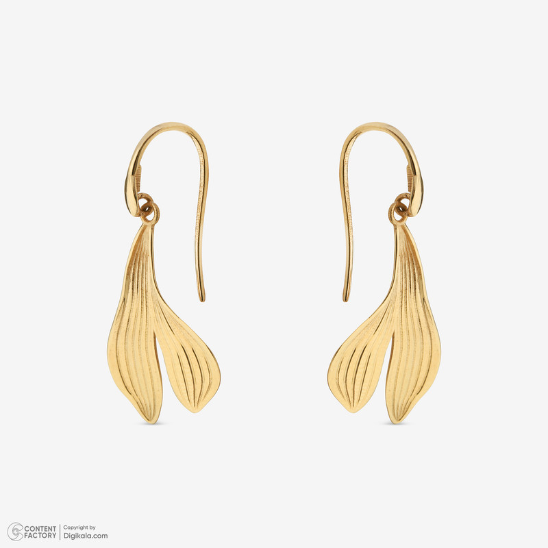 گوشواره عصایی طلا 18 عیار زنانه گلدم مدل E125008 - 6