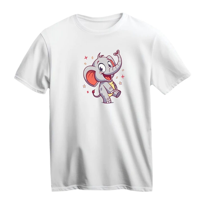 تی شرت آستین کوتاه زنانه مدل فیل کارتونی کد 01