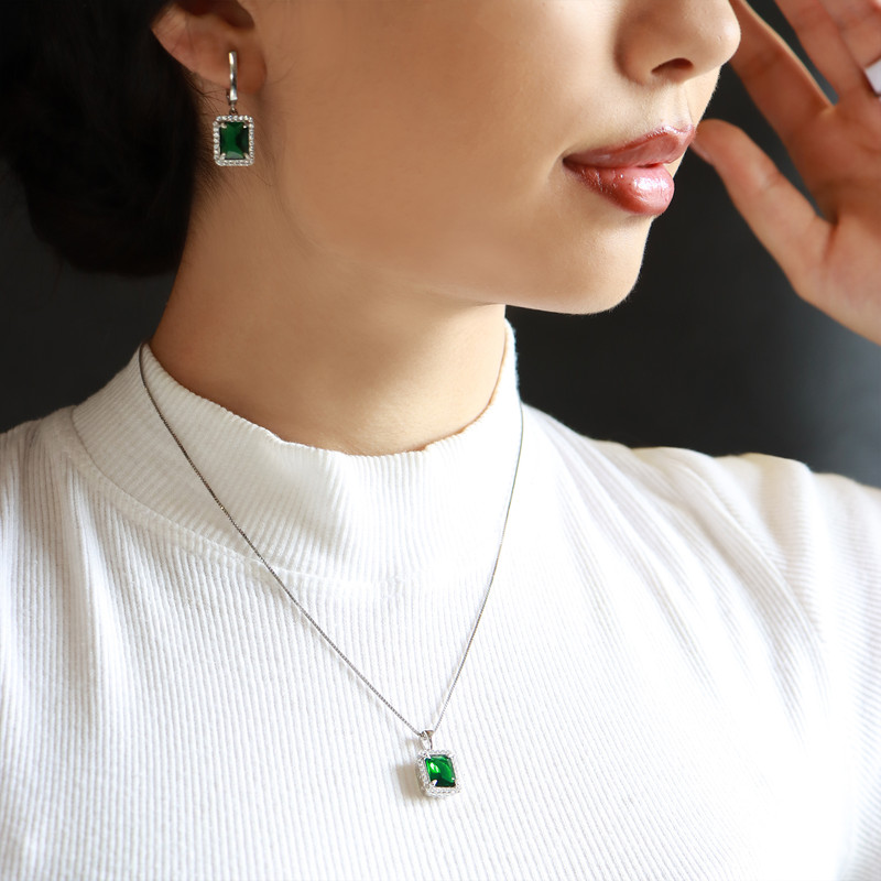 نیم ست نقره زنانه جی تی ای مدل جی لوکس