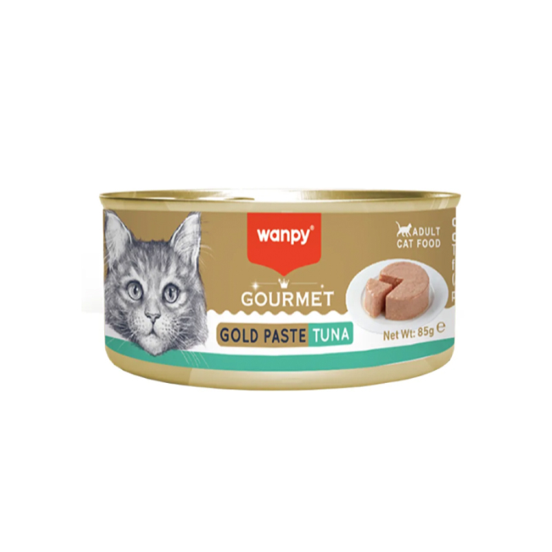 کنسرو غذای گربه بالغ ونپی مدل گورمت گلد طعم ماهی تن وزن ۸۵ گرم