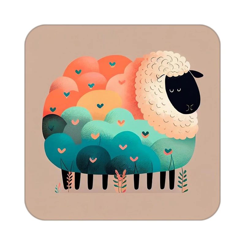 زیر لیوانی کاکتی طرح حیوانات رنگی مدل mp25715