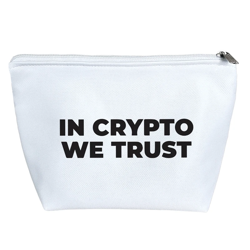 کیف لوازم آرایش دخترانه خندالو مدل In Crypto We Trust کد 6539
