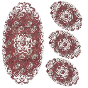 ست 4 تکه رومیزی ترمه مدل رضوی کد RK3-3