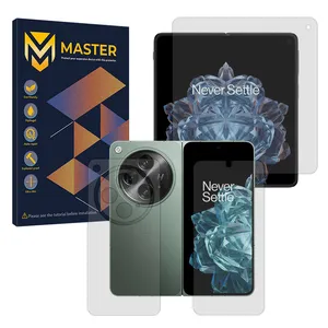 Master Resistant model transparent screen protector suitable for OnePlus Open mobile phone along with back protector