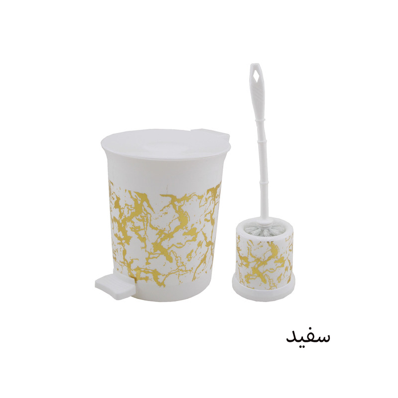 ست سطل و فرچه طرح ماربل کد 2010