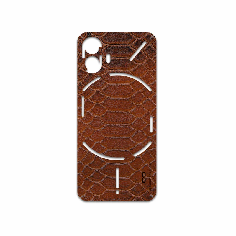 برچسب پوششی ماهوت مدل Brown-Snake-Leather مناسب برای گوشی موبایل ناتینگ Phone 2