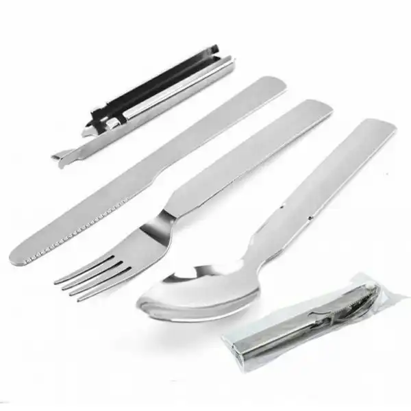 مجموعه قاشق چنگال و کارد سفری کد 04