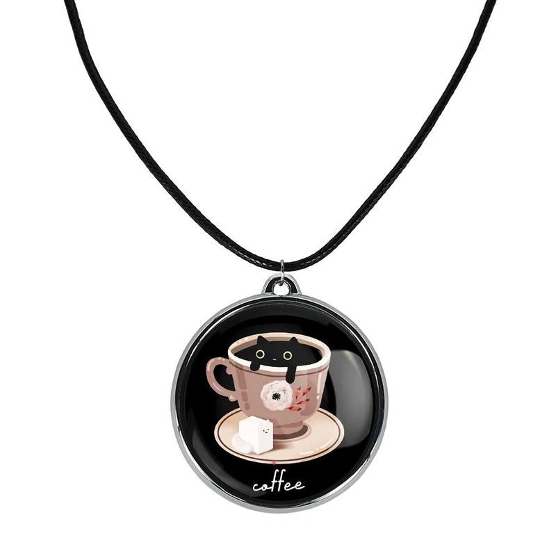 گردنبند خندالو مدل کافی شاپ قهوه کد 2751427515