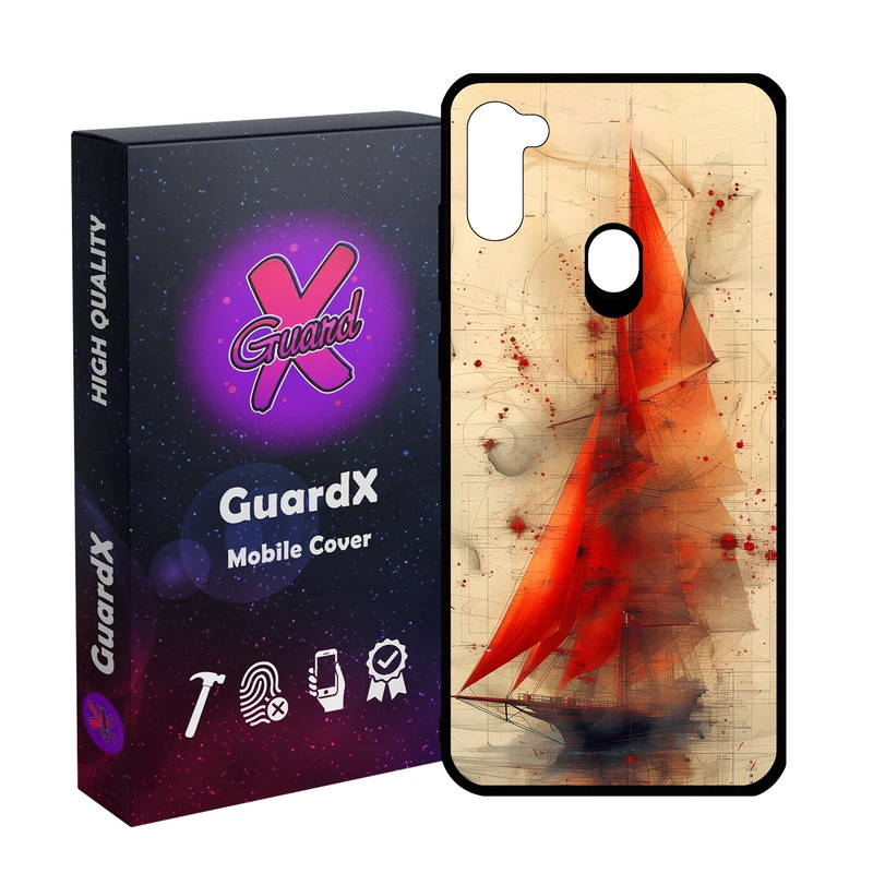کاور گارد ایکس طرح کشتی مدل Glass10812 مناسب برای گوشی موبایل سامسونگ Galaxy A11/M11