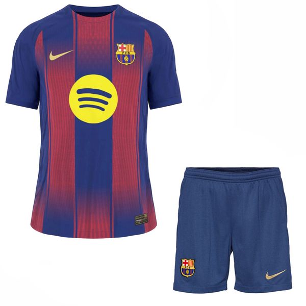 ست تی‌شرت آستین کوتاه و شلوارک ورزشی مردانه مدل بارسلونا Home 2026 رنگ قرمز