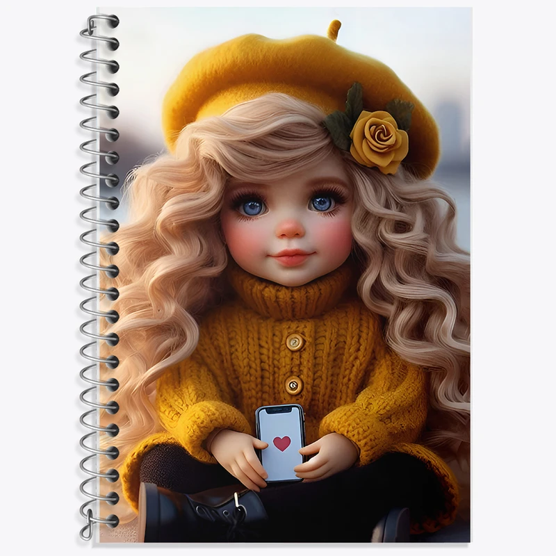 دفتر لغت 50 برگ خندالو طرح دخترانه کیوت کد F7572