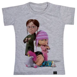 تی شرت آستین کوتاه دخترانه 27 مدل کارتون من شرور کد V194