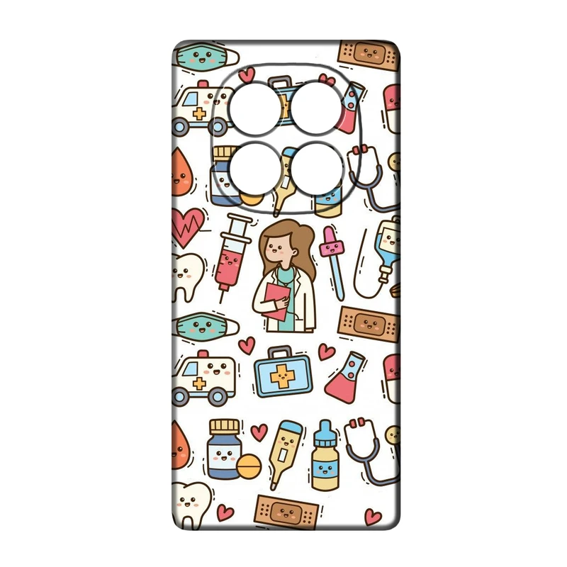 کاور طرح دندانپزشک کد 28 مناسب برای گوشی موبایل شیائومی Redmi Note 14 Pro 4G / Poco X7