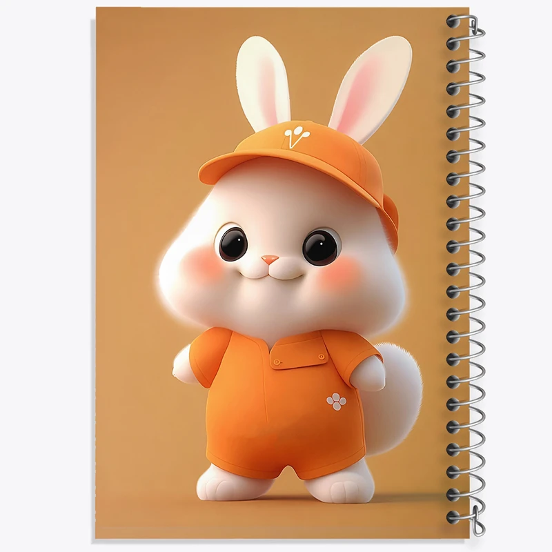 دفتر شطرنجی 50 برگ خندالو طرح خرگوش بامزه کد F5769