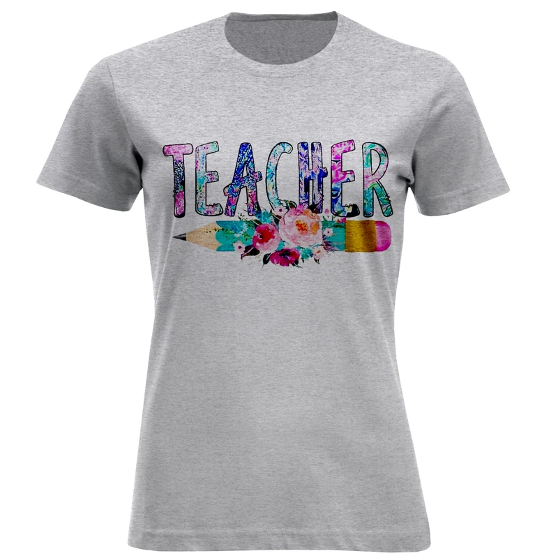 تی شرت آستین کوتاه زنانه مدل teacher F1070