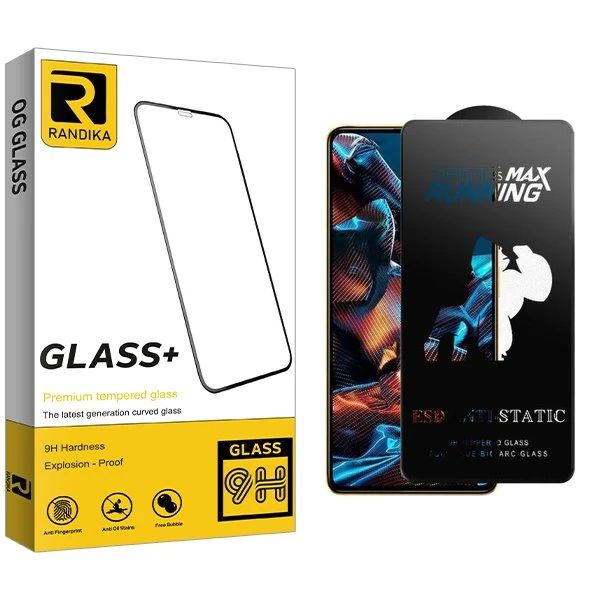 محافظ صفحه نمایش راندیکا مدل RKnewpkg Running Max مناسب برای گوشی موبایل شیائومی Redmi Note 10 Pro / Redmi Note 11 Pro / Poco X4 / Poco X4 Pro / Poco F4 / Poco F3