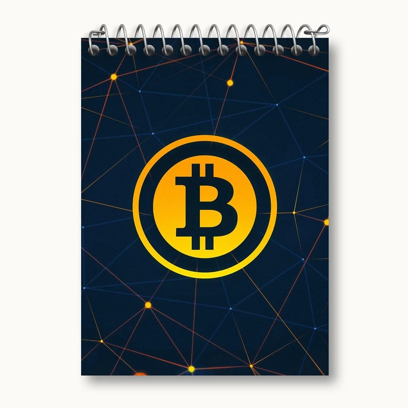 دفتر یادداشت 50 برگ خندالو مدل ارز دیجیتال بیت کوین کد 10876