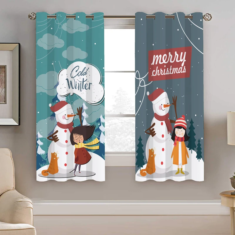 پرده نیروانا طرح کیرسمس مدل هازان کد 8282 سایز 140×200 سانتی متر