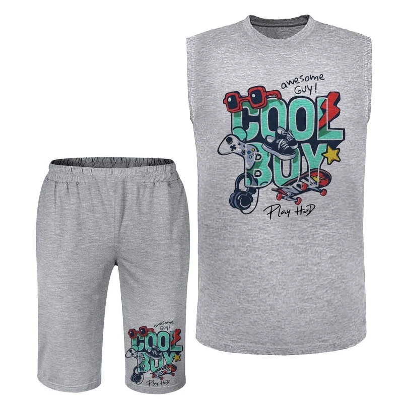 ست تاپ و شلوارک راحتی مردانه مدل A448