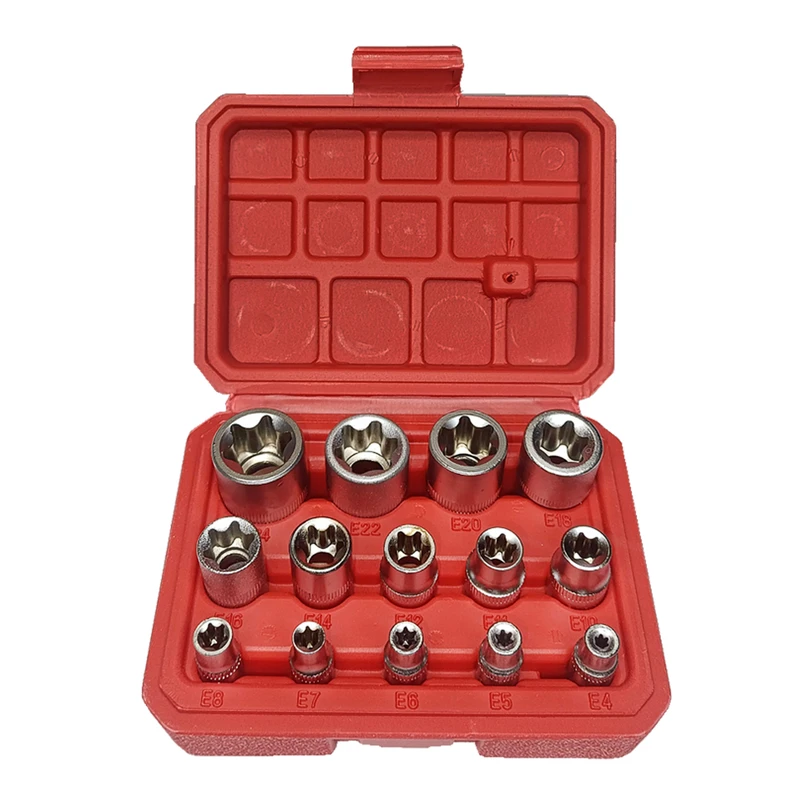 آچار بکس ستاره ای  هورس مدل E14 مجموعه 14عددی