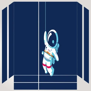 برچسب پلی استیشن ۴ مدل طرح astronaut hanging on moon   کد PS-10143