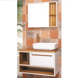 ست کابینت و روشویی بومرنگ مدل رادو به همراه آینه و باکس