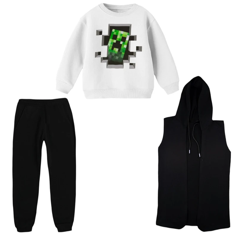 ست 3 تکه لباس راحتی بچگانه مدل ماینکرفت کد 3