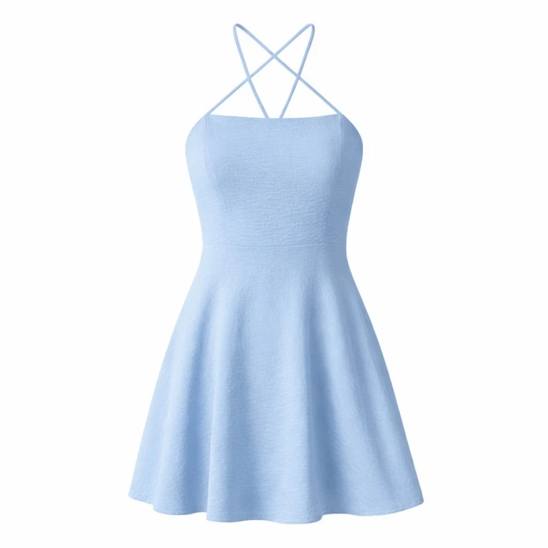 پیراهن یقه دکلته زنانه مدل پشت بندی کد 019