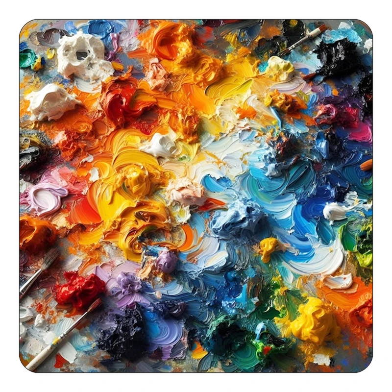 مگنت کاکتی طرح نقاشی رنگ روغن مدل mp69353