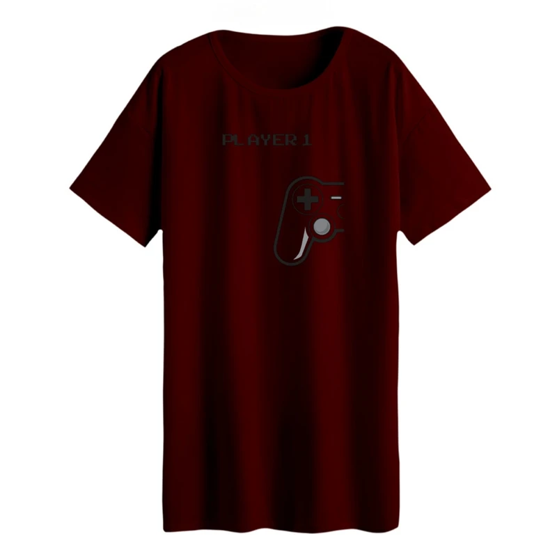 تی شرت لانگ زنانه مدل دسته بازی کد 2