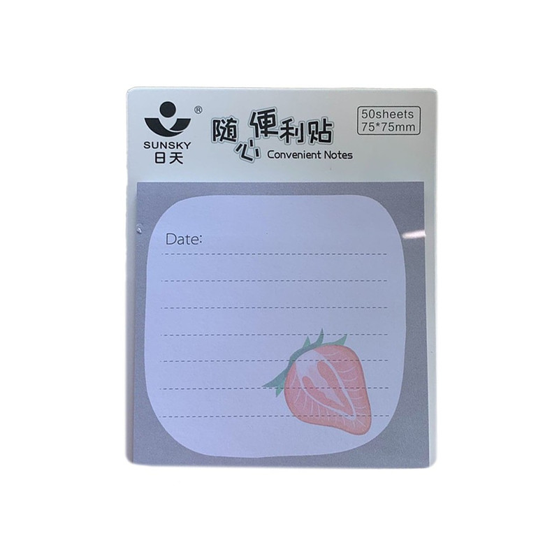 کاغذ یادداشت چسب دار مدل استیک نوک طرح توت فرنگی