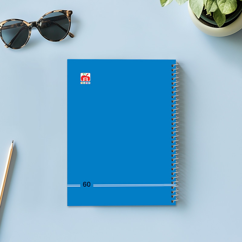 دفتر 60 برگ آلما طرح کلاسیک مدل جلد دار کد 7684