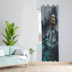 پرده طرح رونالدو مدل مخمل پانچی کد 5175L z سایز 140x200 سانتی متر