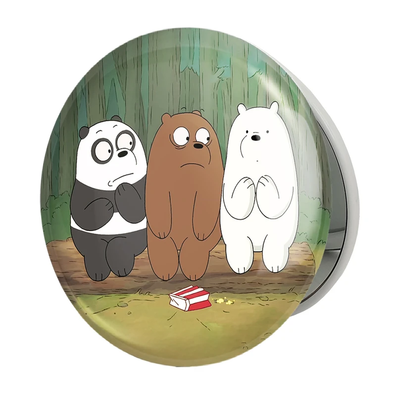 آینه جیبی خندالو طرح انیمیشن سه خرس کله پوک مدل تاشو کد 27661 