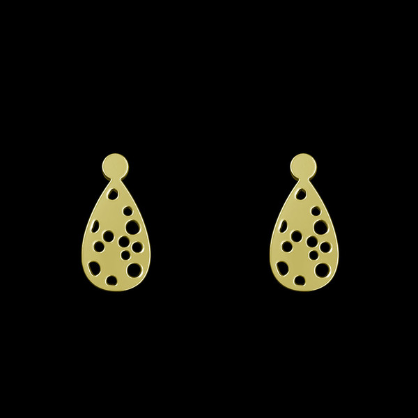 گوشواره طلا 18 عیار زنانه مدوپد مدل اشک کد GA1-10741