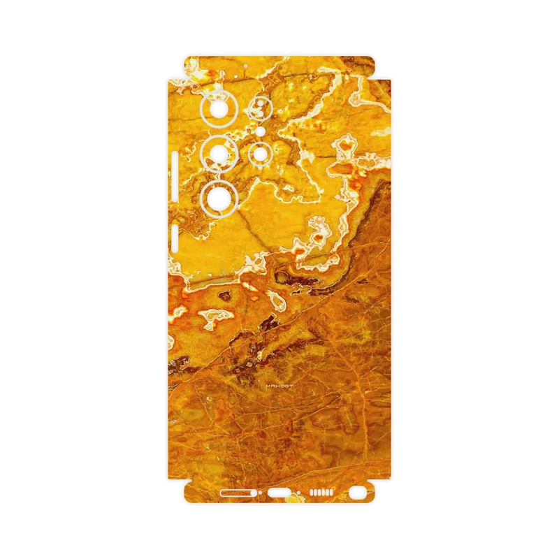 برچسب پوششی ماهوت مدل Gold Marble-FullSkin مناسب برای گوشی موبایل سامسونگ Galaxy S23 Ultra