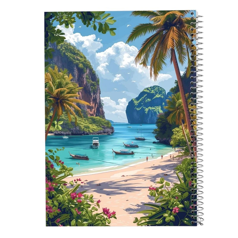 دفتر نقاشی 50 برگ مدوپد مدل درخت نخل کد DF15208