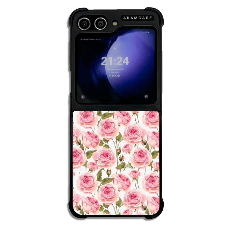 کاور آکام مدل AMCWSGZFLIP5-FLOWERS19 مناسب برای گوشی موبایل سامسونگ Galaxy Z Flip 5