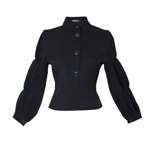 بلوز آستین بلند زنانه ربکا مدل بارانا کد 4006 رنگ مشکی