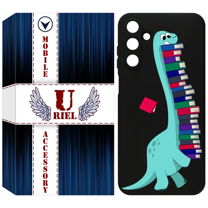 کاور یوریل  مدل KSH کد 17 طرح دایناسور کتابخوان مناسب برای گوشی موبایل سامسونگ Galaxy A15