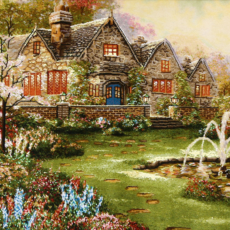 تابلو فرش دستباف مدل کلبه توماس  کد 8474