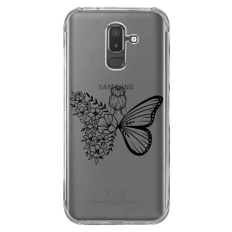 کاور مگافون طرح دختر پروانه ای مدل C53-B مناسب برای گوشی موبایل سامسونگ Galaxy A6 Plus