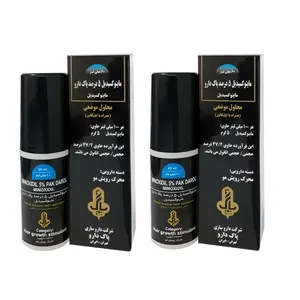 محلول محرک رشد مو پاک دارو مدل ماینوکسیدیل 5 درصد حجم 60 میلی لیتر بسته 2 عددی
