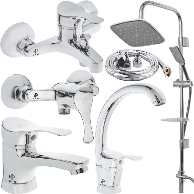 ست شیرآلات های پلاس مدل لاله OX300 مجموعه 6 عددی