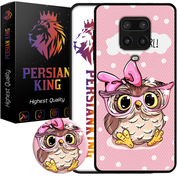 کاور پرشین کینگ مدل its girl 22 مناسب برای گوشی موبایل شیائومی Redmi Note 9S / Note 9 Pro / Note 9 Pro Max به همراه پایه نگهدارنده