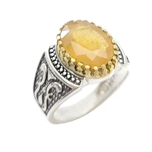 انگشتر نقره مردانه مدل یاقوت آفریقایی کد 5454731