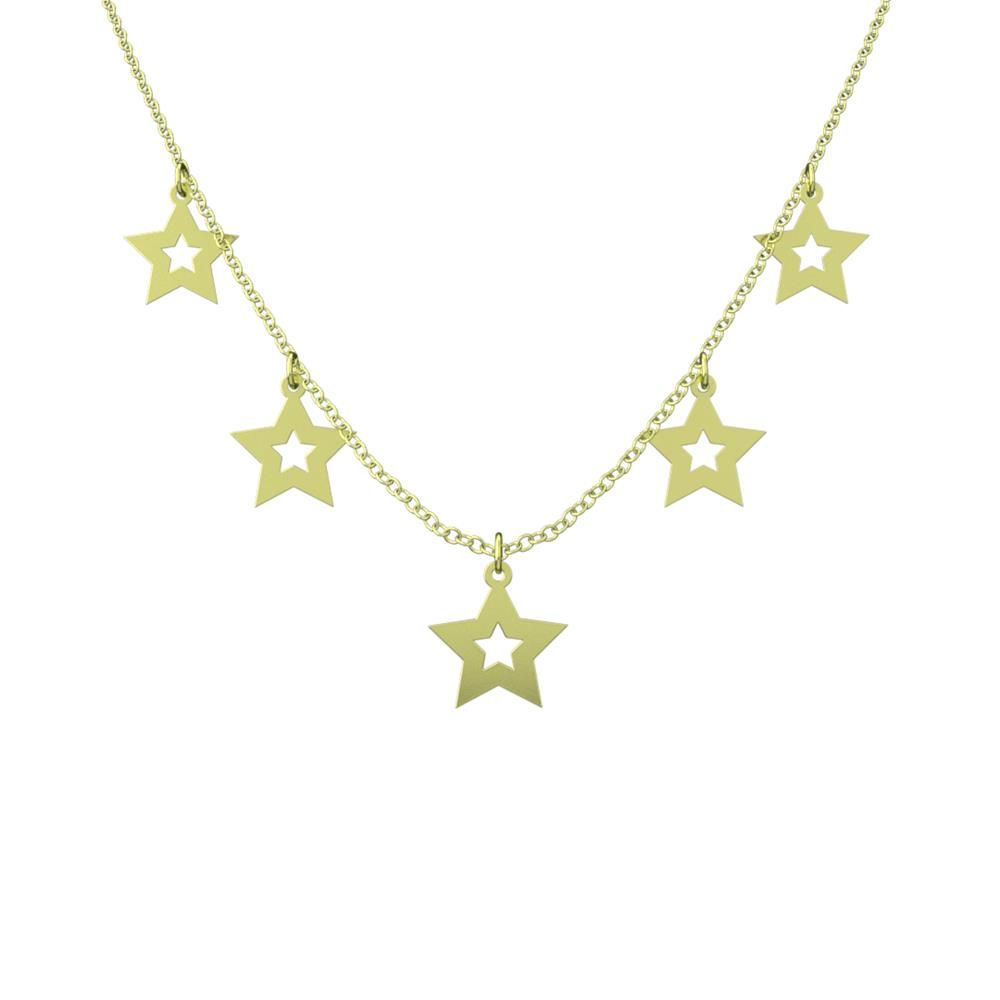 گردنبند طلا 18 عیار زنانه مدوپد مدل ستاره کد RNA15583 -  - 6